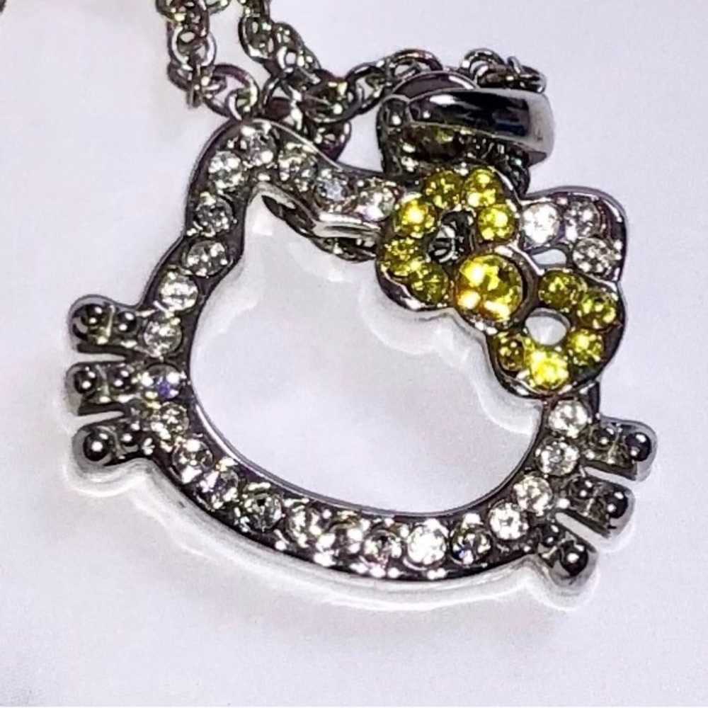 Sterling Silver Hello Kitty Necklace - image 1